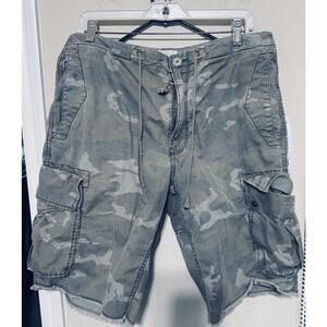 Y2K Gap Loose Fit Cargo Camo Shorts Mens Size M cut off baggy